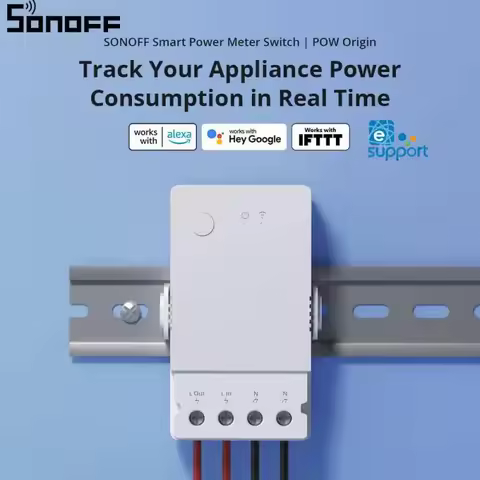 SONOFF POW Origin Powr316 Smart Power Meter Switch 16A Wifi Smart Home Switch Works With Alexa Googl
