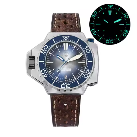 Watchdives 300M Diver Watch WD1968 Automatic PT5000/PT5004 Sapphire Crystal Ceramic Bezel BGW9 Lumin