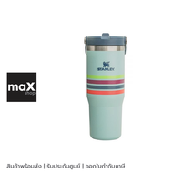 STANLEY แก้วเก็บอุณหภูมิ VARSITY ICEFLOW™ FLIP STRAW TUMBLER 30 OZ สี SEAFOAM STRIPE รุ่น 1210001981