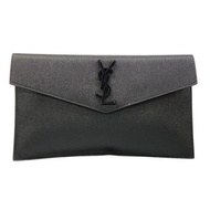 Yves Saint Laurent YSL Paris Laula Clutch Handbag leather black Direct from Japan Secondhand