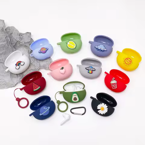 DIY Cute Silicone Earphone Cover Case For Huawei Freebuds 4i Headset Protector Shell Accessories For