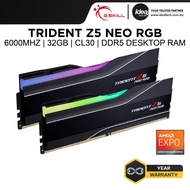 G.SKILL TRIDENT Z5 NEO RGB | BLACK | 6000MHZ | 32GB ( 16GB X 2 ) | F5-6000J3038F16GX2-TZ5NR | CL30 -