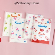 A5/B5 Cute Yakult Notebooks Creative Student B5 Detachable Replacement Pp File Bag B5 Loose-leaf Book