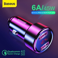 Baseus Car charger type c 45W fast charging For Xiaomi Realme Huawei Samsung Poco Scp QC4.0 QC3.0 ca