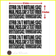 ♞,♘,♙LTFRB 24/7 STICKER / MACHINE CUT VINYL STICKER