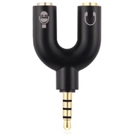3.5mm Audio Adapter 3.5mm Jack Male to 2 Female Headphone Mic Splitter Audio Cables Adapter