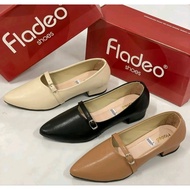 Women's 3cm heel loafers with buckle ribbon model w09