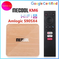 MECOOL KM6 Amlogic S905X4 4GB 64GB AV1 Android 10 4K Smart TVBox MPG4 Set TopBox Local spot