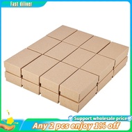 In stock-24PCS Kraft Paper Gift Box Small Kraft Paper Jewelry Box Handmade Cardboard Packing Gift Box Wedding Decorations