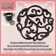 Cast Iron Trivets Coaster Vine Entangle Heat-Insulated Thermal Mat Placemat Cafe Coffee Tea Table  R