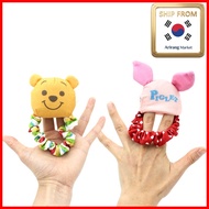 [Disney Baby] Adjustable Band Baby Rattles 2pcs Soft Fabric 2 Months+ Infant Motor Skill Toy Finger 