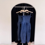 山本风气质感牛仔连身裙 Women Denim Dress Yamamoto Style Elegant Fashion 连身裙 A21362