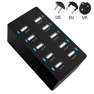 50W USB Charger Station 10 Ports Multiple USB Charging Station Multi Port Device Fast Charging Wall 