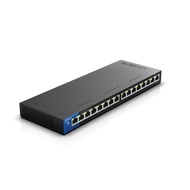 LGS116P 16 Port Gigabit Unmanaged Network PoE Switch with 8 PoE+ Ports @ 80W - Ideal for Business, H
