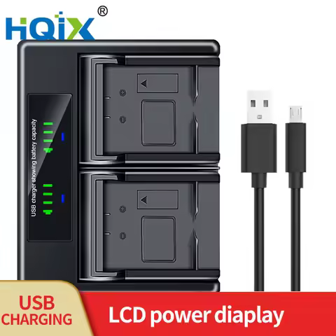 HQIX for Panasonic DMC-F1 FX1 FX5 Camera CGA-S001E DMW-BCA7 Dual Charger Battery