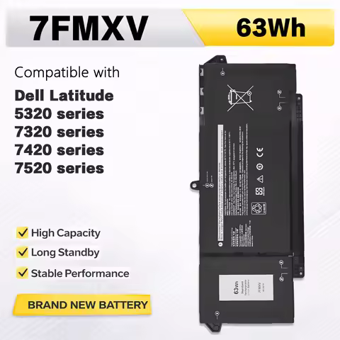 PowerHub 7FMXV 9JM71 Laptop Battery Compatible with DELL Latitude 5320 7320 7420 7520 Series HDGJ8 M