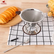 Pour Over Coffee Dripper 600 Fine Mesh Coffee Strainer 304 Stainless Steel Coffee Metal Cone Filter with Detachable Stand SHOPSKC5607