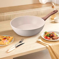 Medical Stone Non-Stick Pan Wok Steak Frying Pan Induction Cooker Gas Stove Suitable Wok Medical Sto
