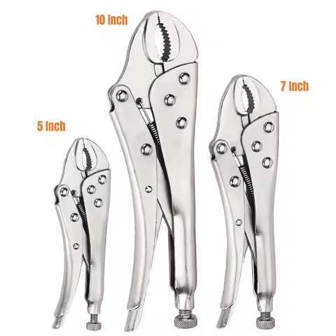 5 /7/10 Inch Locking Plier,Heavy-duty Powerful Curved Jaw Pliers,Multifunctional Pressure Pliers,Spa