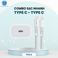 Tesla TL12CBC Type C Fast Charger Combo - Type C - High Quality Plastic Case