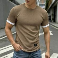 New Spring Men's Casual Fashion Sports Short Sleeve T-Shirt, Suitable For Outdoor Activities And Dai