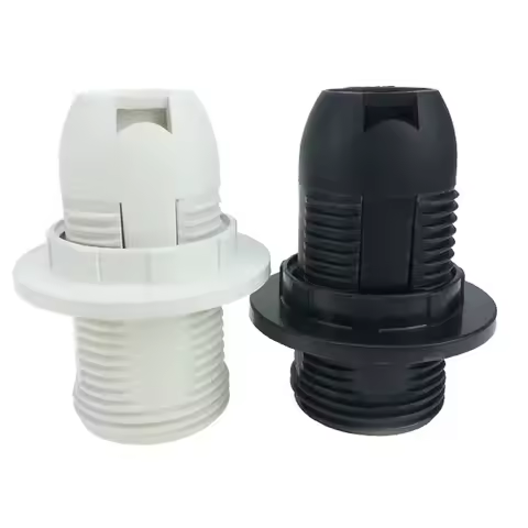 1PCS White Black 2A CE Full Tooth Screw E14 Lamp Holder Energy Save Chandelier Led Bulb Head Socket