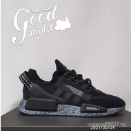 AD1DAS  NMD _R1 V2 Boost Black Discoloration Men's and women's running shoes shoes unisex sneakers