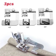 3Pcs Domestic Sewing Machine Foot Presser Rolled Hem Feet Set For Brother Singer Janome Babylock Juki Sewing Machine Essories
