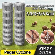 Pagar Lembu 3/4/5/6Kaki 2mm Tebal Pagar Kambing Cyclone Fence Pagar Kebun Cyclone Fence 50m Hot Dipp