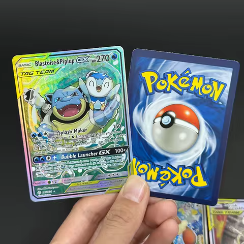 Diy Pokemon Holographic Blastoise Piplup Clefairy Mewtwo Charizard Braixen Gx Cards English Game Car