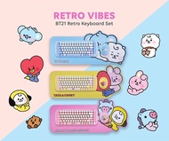 🆕 #BT21代購 US🇺🇸 📦預購 美國限定 防彈少年團 BTS LINE FRIENDS BT21 Baby Wireless Retro Keyboard Set 無線復古鍵盤套裝⌨️ HKD$
