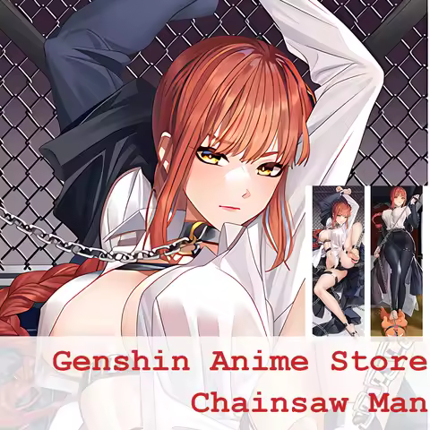 Makima Body Pillow Case Anime Chainsaw Man Dakimakura Cosplay Peachskin Double-sided Print Cushion C