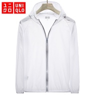 Uniqlo เสื้อกันยูวี UPF50+ เสื้อกันแดดชายบางระบายอากาศได้ เสื้อกันแดด เสื้อแขนยาวมีหมวก เสื้อกันUV ร