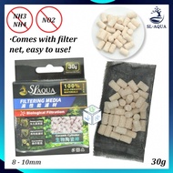 SL Aqua Ceramic Cylinder Bio Filter Media 30g | bio filter media aquarium bio media bakteria bacteri