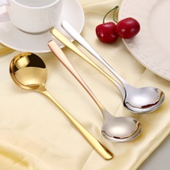 316L Stainless Steel Table Spoon gold Round Table Spoon Eating Spoon Korean Style Round Spoon Househ