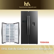 [Seller Hantar- Klang Valley] Toshiba 591L Side By Side Dual Inverter Refrigerator GR-RS682WE-PMY[06