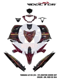 YAMAHA LC135 V4 V5 V6 V7 135LC SPECIAL CUSTOM COLOR BARU BODY COVER SET RED TITAN SE MERAH 2025 STIC