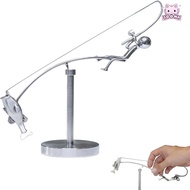 SOONA Kinetic Fishing Sculpture, Gift Handmade The Fisherman Balancing Sculpture, Creative Metal Des