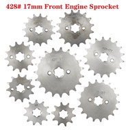 Motorcycle Chain Transmission 428# 17mm 10 11 12 13 14 15 16 17 18 19 Teeth Front Engine Sprocket Fo
