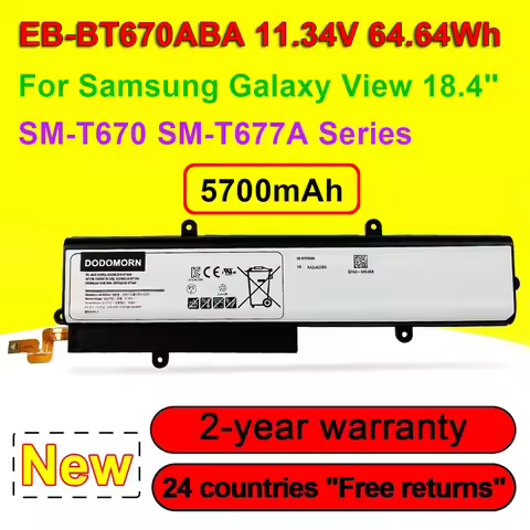 EB-BT670ABA Laptop Battery For Samsung Galaxy View 18.4'' SM-T670NZKAXAR SM-T670NZKAXAR SM-T670 SM-T