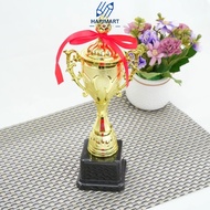 Gold Cup Award Trophy (40cm) Plastic with Ribbons/ Award Trophy