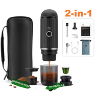 I Cafilas ME2218เอสเพรสโซ่อิตาเลียนแบบ2-In-1เครื่องชงกาแฟแบบพกพาทำงานที่19บาร์และมีแคปซูลเนสเพรสโซแล