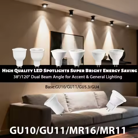10pcs Led Bulb Lamp GU11 MR11 GU10 GU4 GU5.3 AC220-240V Foco Bulbs Warm Lighting Equivalent 60W for 