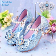 Girls Frozen Elsa Spring Autumn Catwalk High Heels