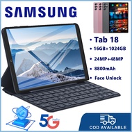 แท็บเล็ตพีซี ใหม่Sansumg Tab 18 Smart Tablet 12 นิ้ว แท็บเล็ต RAM16GB ROM1024GB แท็บแล็ตของแท้ Android13.0 Tablet Wifi 4G/5G แท็บเล็ตถูกๆ โปรเซสเซอร์ 12 คอร์ แท็บเล็ตราคาถูก เสียงคุณภาพสูง รับประกันสินค้า ส่งฟรี แทปแล็ตของแท้ 8800mAh แทปเล็ตราคาถูก