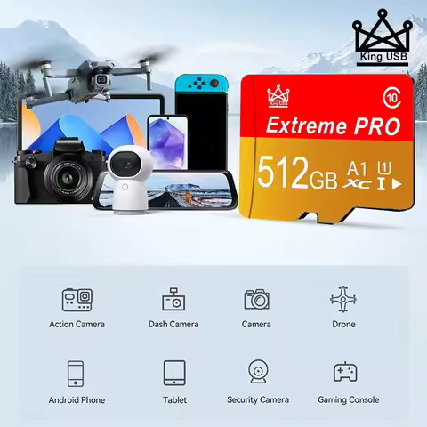 Fast Memory Card 512GB Micro TF SD Card 128GB SD Cards 64GB TF Cards 32GB UHS-II Shockproof for Desk