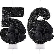 AOOLADA 56 & 65 Birthday Candle, 56th & 65th Cake Candles, Number 56 & 65 Birthday Candles for Cake 