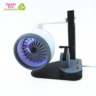 Aerospace Fanjet Model Engine Wireless Charging Turbojet Fan Humidifier Creative DIY Assembly Airpla