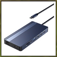 14 in 1 USB-C Docking Station 2 HD 1 USB-C/DP 4K/60H Video Output 10Gbps PD100W 85W Input 1000Mbps E