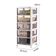 [SG Seller]visible Plastic Storage Drawer Cabinet/ cabinet storage /Multi-layer Household Cabinet with Wheels